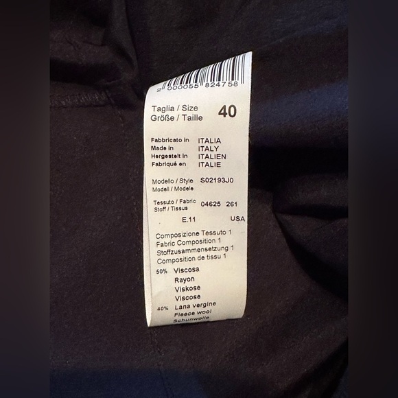 Peserico Black V-Neck Dress size 40 NWT - Picture 5 of 7